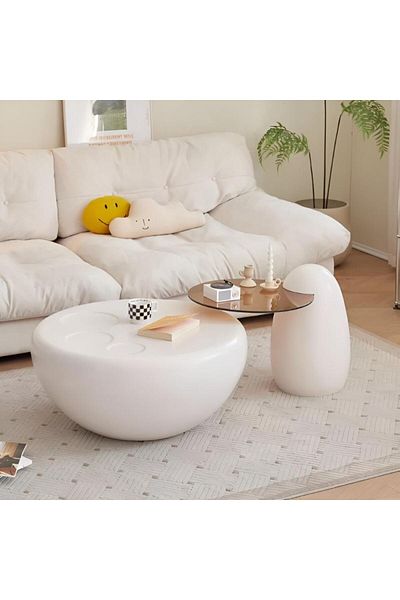 Trendat Round coffee table with side tables