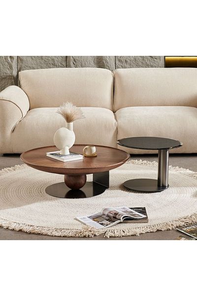 Trendat Round coffee table with side tables