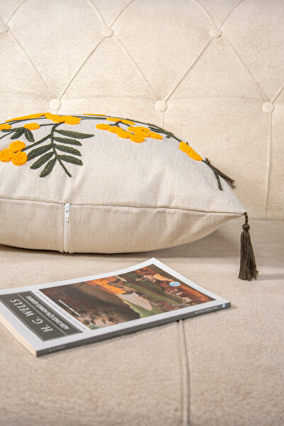 Bade Design 2'li Punç Kırlent ,Dekoratif, Yastık Kılıfı Çok Tercih Edilen (KETEN KUMAŞ) KİTAP HEDİYELİ