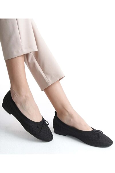 Kocamanlar Ayakkabı Feles Knitwear Bow Λεπτομερή Γυναικεία Παπούτσια Μπαλαρίν...