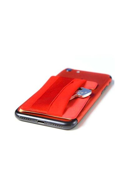 Generic Mobile Stick-On Credit Card Holder Red