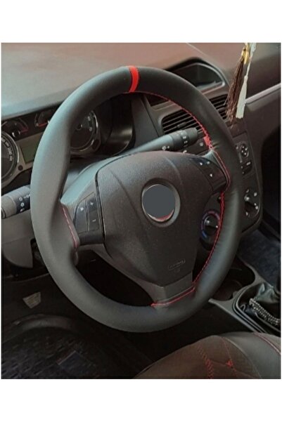 Asegaraj Fiat Uyumlu Linea Dikmeli Direksiyon Kılıfı Soft Siyah Deri Kırmızı ...