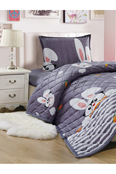 Sleep Night Kids Velvet Comforter Set 3 Pcs Single Size 150 X 200 Cm with bed sheet and pillow case