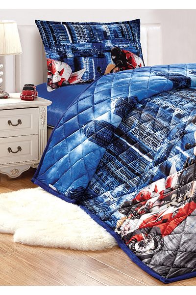 Sleep Night Kids Velvet Comforter Set 3 Pcs Single Size 150 X 200 Cm with bed sheet and pillow case