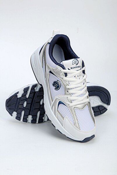 RAMBERİO Spor Koşu Yürüyüş Gunluk Beyaz Lacivert
