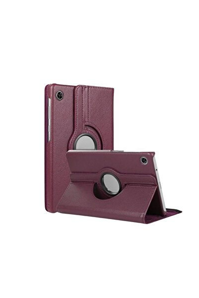 Skygo Honor X8 Lite Kılıf Dönebilen Standlı 360 Tablet Kılıfı Mor