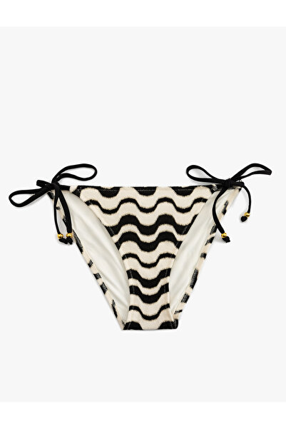 Koton Su Yolu Desenli İpli Bikini Altı
