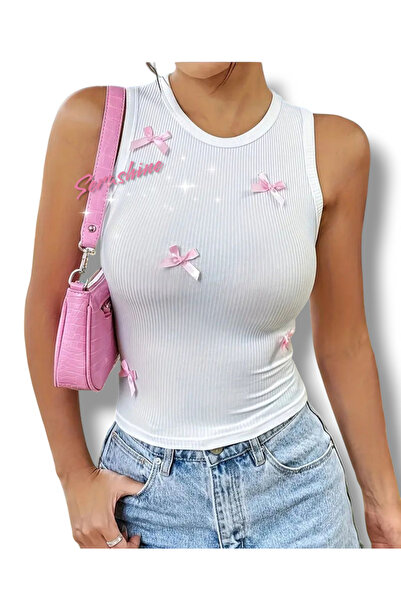 Serashine Μπλούζα με λεπτομέρεια από ροζ φιόγκο