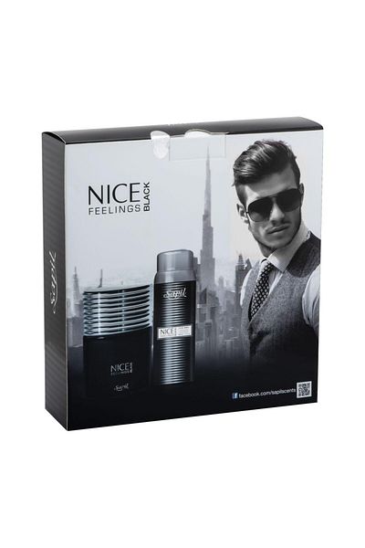 sapil Nice Feelings Black EDT 75ml and 150ml Deo Giftset
