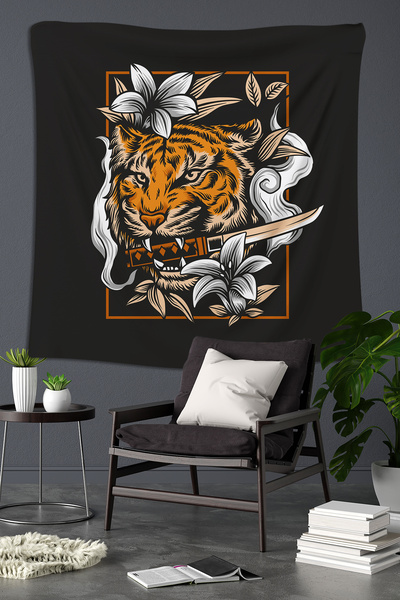 Catana Tiger Duvar Örtüsü - Yüksek Kaliteli Baskı