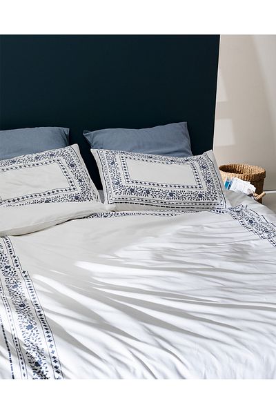 Madame Coco Arber Single 100% Cotton Duvet Cover Set - Navy Blue