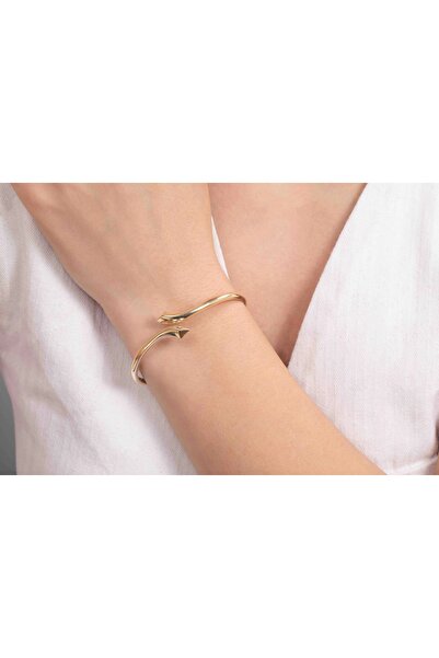 GEBZE TAKI 14 Ayar Kıvrım Kelepçe Bilezik