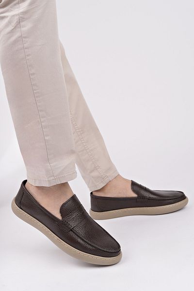MUGGO Ανδρικά καθημερινά casual παπούτσια HARNAZ Laceless από γνήσιο δέρμα