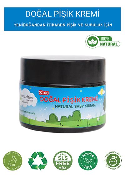 NaturaMisse Natural Baby Diaper Rash Cream Anti-Rash Nourishing Repair Baby Care Cream with Clean Ingredients