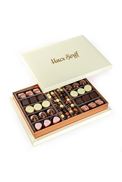 Hacı Şerif Kahve Drajeli Special Çikolata 490g (Krem Kutu)