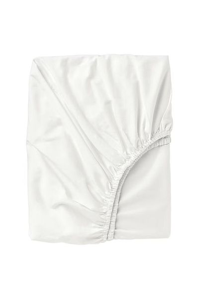 IKEA ULLVIDE Fitted Sheet, White – Soft, Breathable & Durable | 90x200 cm