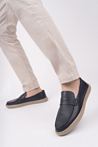MUGGO Ανδρικά καθημερινά casual παπούτσια HARNAZ Laceless από γνήσιο δέρμα