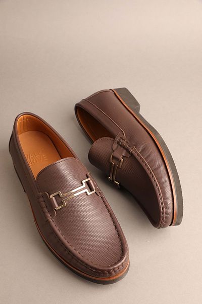 Gondol Men's Genuine Leather Classic Loafer Brown 42Model No: 20137