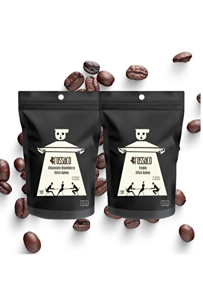 Rossaco Aromalı Filtre Kahveler Chocolate Blackberry Fındıklı 125 gr 2'li Paket