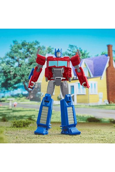 transformers Earthspark Warrior Class Optimus Prime Action Figure, 5-inch Robot Toy For Kids Ages 6