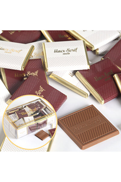Hacı Şerif Sargılı Sütlü Bitter Madlen Çikolata 450g Asetat Kutu