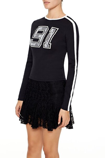 Forever 21 Baskılı Uzun Kollu Tişört