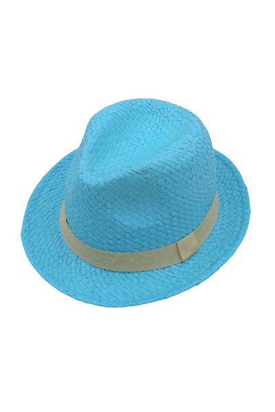 BM GİFT DESİGN Pălărie de plajă bărbați bleu cu bandă