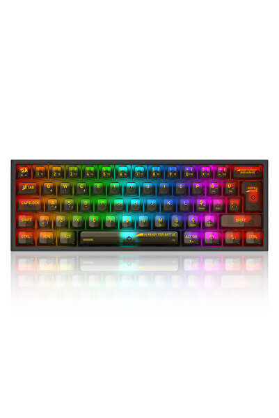 REDRAGON K617 RGB Fizz Şeffaf Siyah Kablolu Mekanik 61 Tuşlu Türkçe Oyuncu Kl...