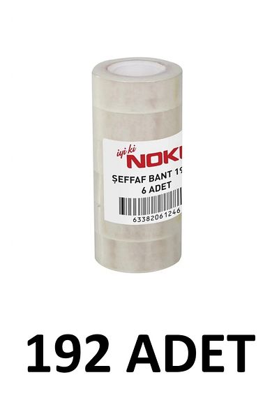 Noki 192 Pcs Crystal Office Tape 19mm X 33 Meters Money Tape