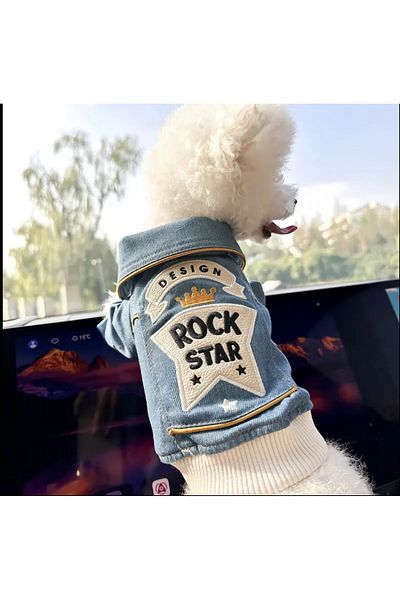 Silpus Stylish Denim Jacket for Small Breed Dogs