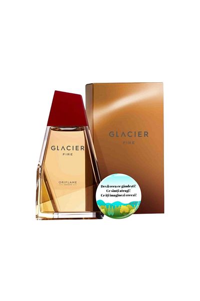 Oriflame Set El parfum Glacier Fire + insigne
