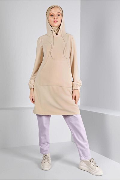 Alvina Μανσέτες Elastic Hooded Tunic 43416