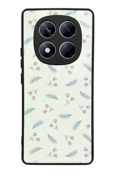 Spoyi Glossy Phone Case with Design Green Leaf for Xiaomi Redmi Note 14 Pro 5g