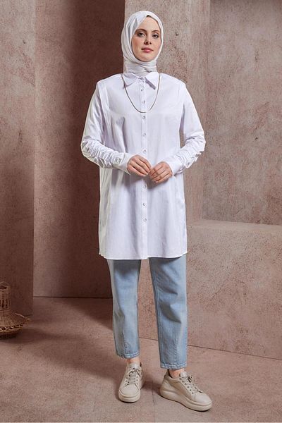 Alvina GIRLING DETAILED SATIN TUNIC 44466