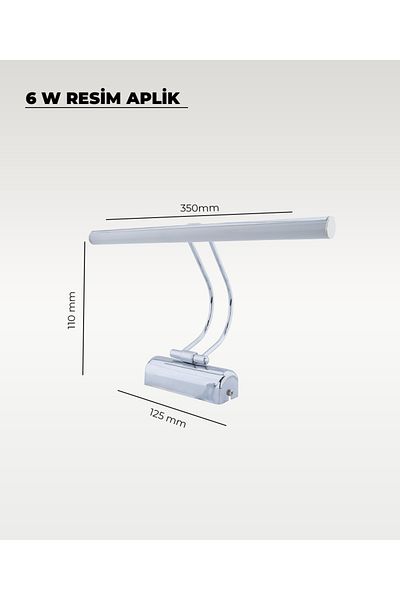 AC AYDINLATMA 6W Chrome Flute Sconce 3200K (Yellow Light)