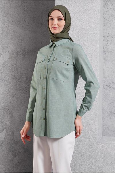 Alvina Shirt Collar Tunic 45080