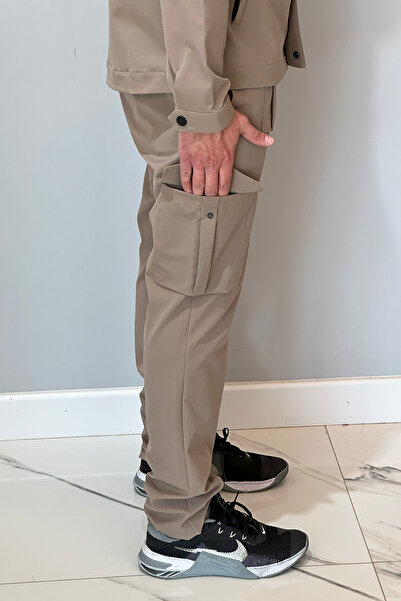 REMSA Бежеві чоловічі штани з застібками 24720