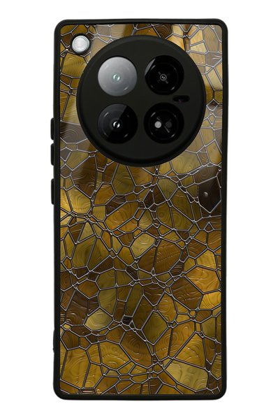 Spoyi غلاف هاتف انفينيكس زيرو 40 4G بتصميم هندسي بني لامع