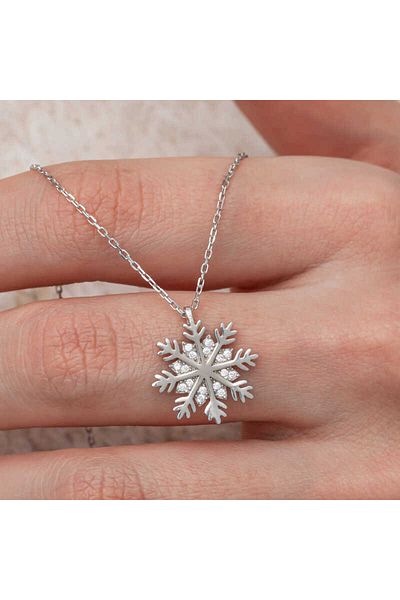 Skygo Silver Snowflake Women's Necklace