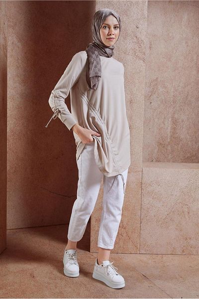 Alvina Tracksuit Tunic - Drawstring Detailed 44766