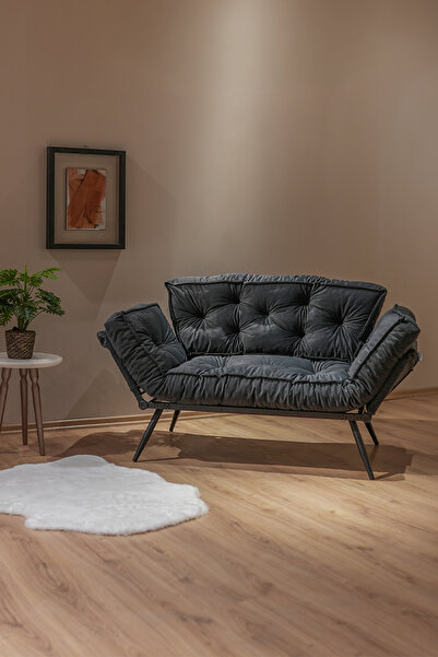 Berta Concept Storm Yatak Olabilen Mekanizmalı Kolları Yatan Ikili Kanepe Kol...