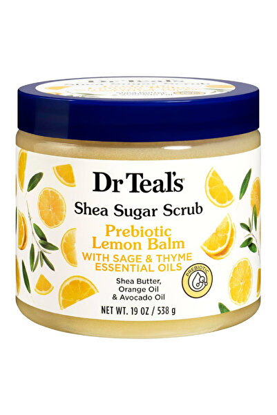 Dr Teals مقشر دكتور تيلز بزبدة الشيا والسكر مع بلسم الليمون البريبايوتيك 538 جم