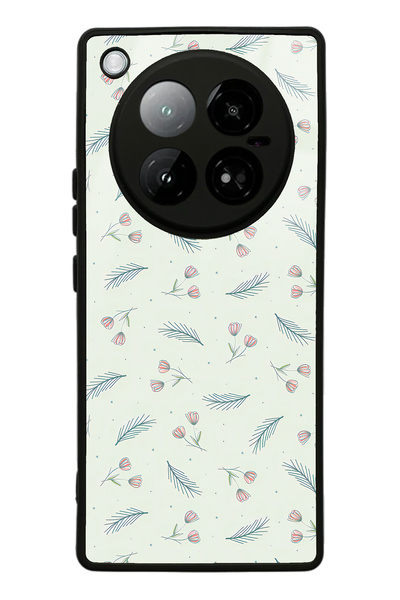 Spoyi Glossy Phone Case for Infinix Zero 40 4g Green Leaf Design