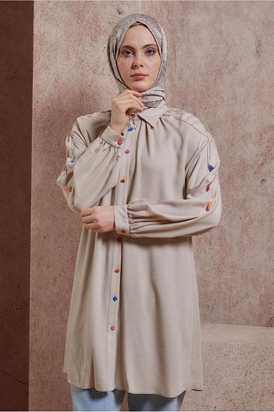 Alvina TASSEL DETAIL BUTTONED TUNIC 43913