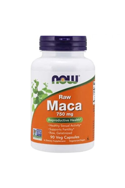 Now أطعمة ماكا الخام 750 ملغ 90 كبسولة نباتية