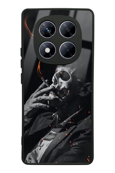 Spoyi Xiaomi Redmi Note 14 Pro 4G Smoke Skull Tasarımlı Glossy Telefon Kılıfı
