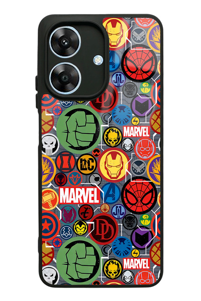 Spoyi Oppo Realme Note 60 Marvel Face Design Glossy Phone Case