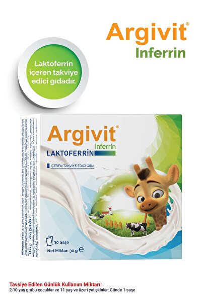 Argivit İnferrin Laktoferrin İçeren Takviye Edici Gıda 30 Saşe