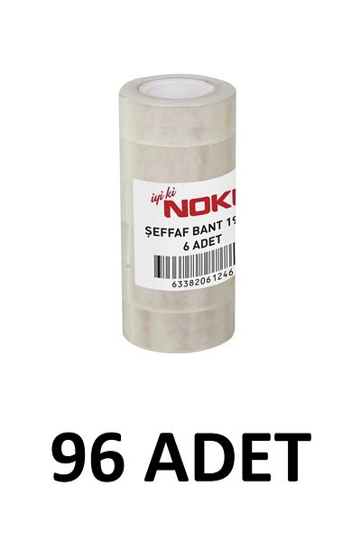 Noki 96 Pcs Crystal Office Tape 19mm X 33 Meters Money Tape