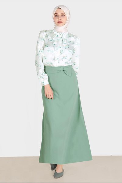 Alvina Bluză cu model din satin - 42669
